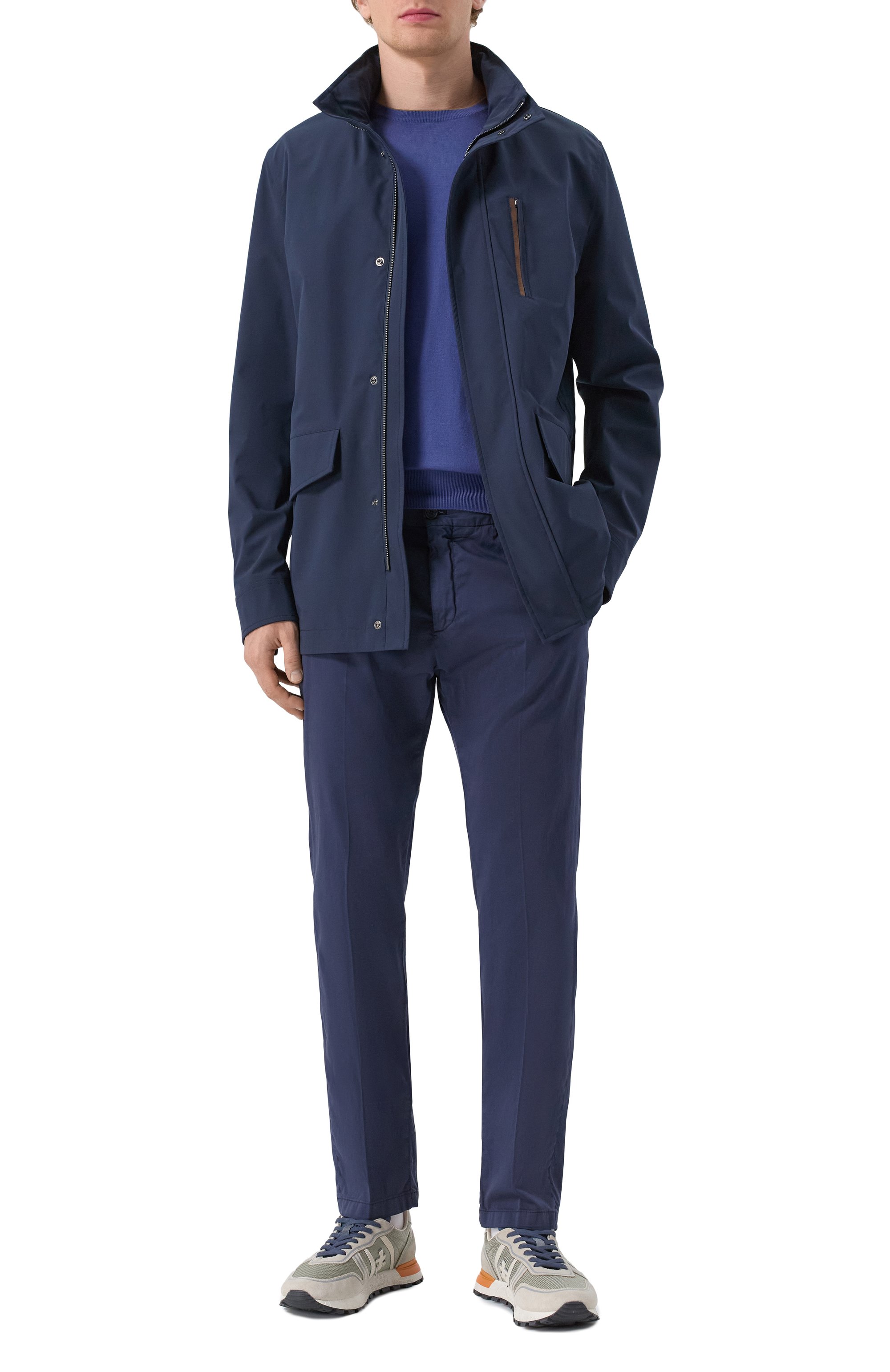 Брюки из хлопка и шелка PAUL&SHARK, арт. 25414043, фото 2