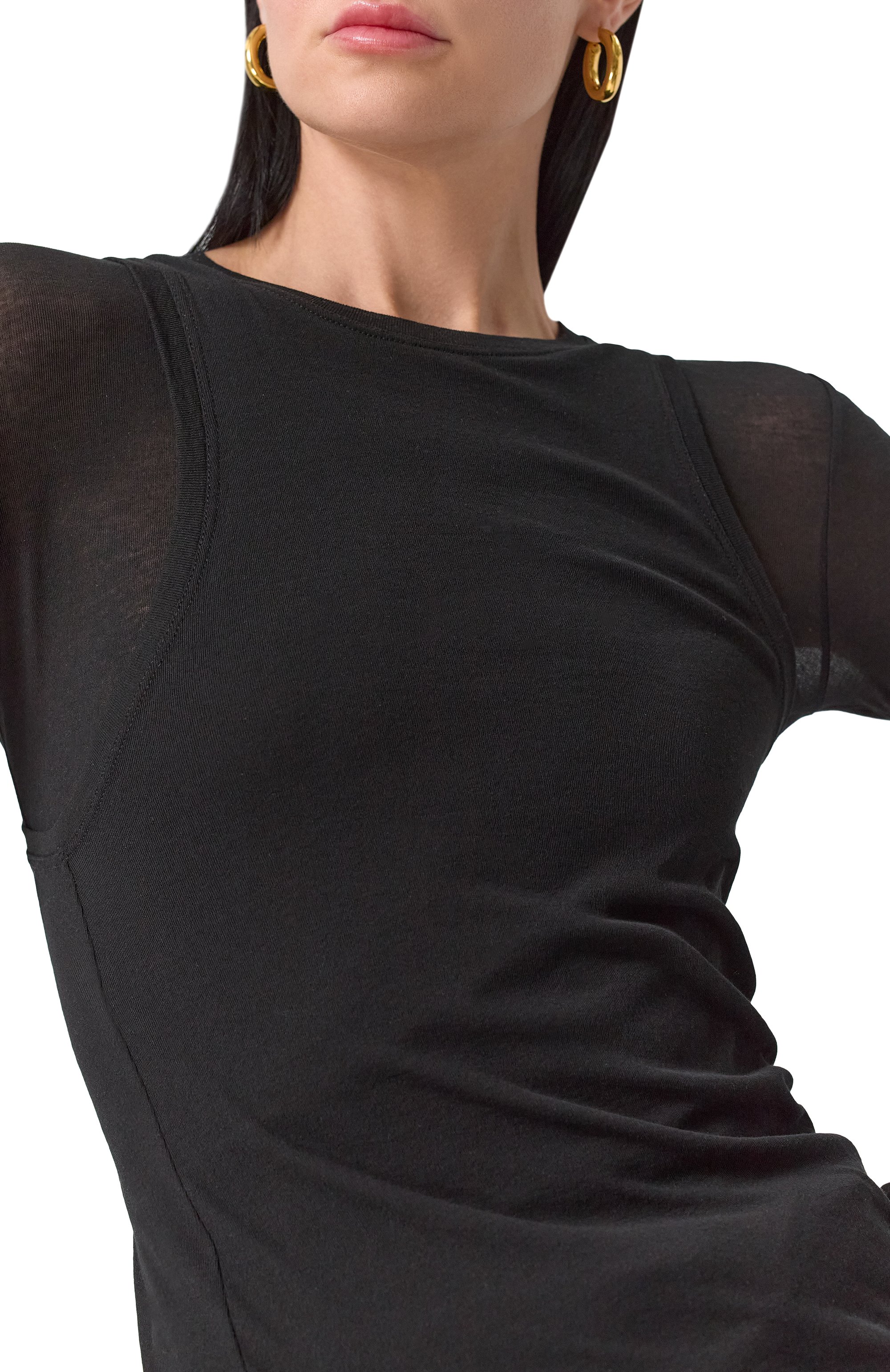 Хлопковый лонгслив JIL SANDER, арт. J02NH0012/J20249, фото 5