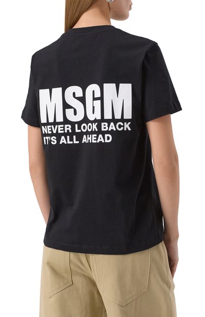 Хлопковая футболка MSGM, арт. 3441MDM104/237002, фото 4