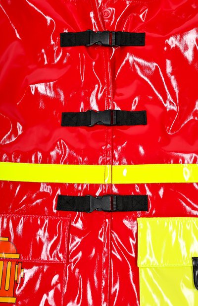 Плащ-дождевик с декором KIDORABLE красного цвета по цене 4995 руб., арт. C0AT, фото 3 Плащ-дождевик с декором KIDORABLE, арт. C0AT, фото 3