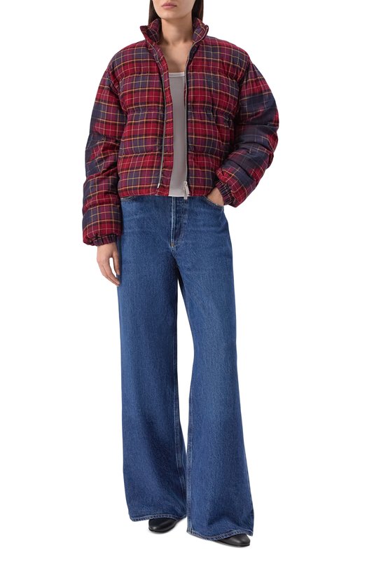 Хлопковый пуховик Off-White 0WEJ007F25FAB001 Бордовый  0WEJ007F25FAB001 Фото 2