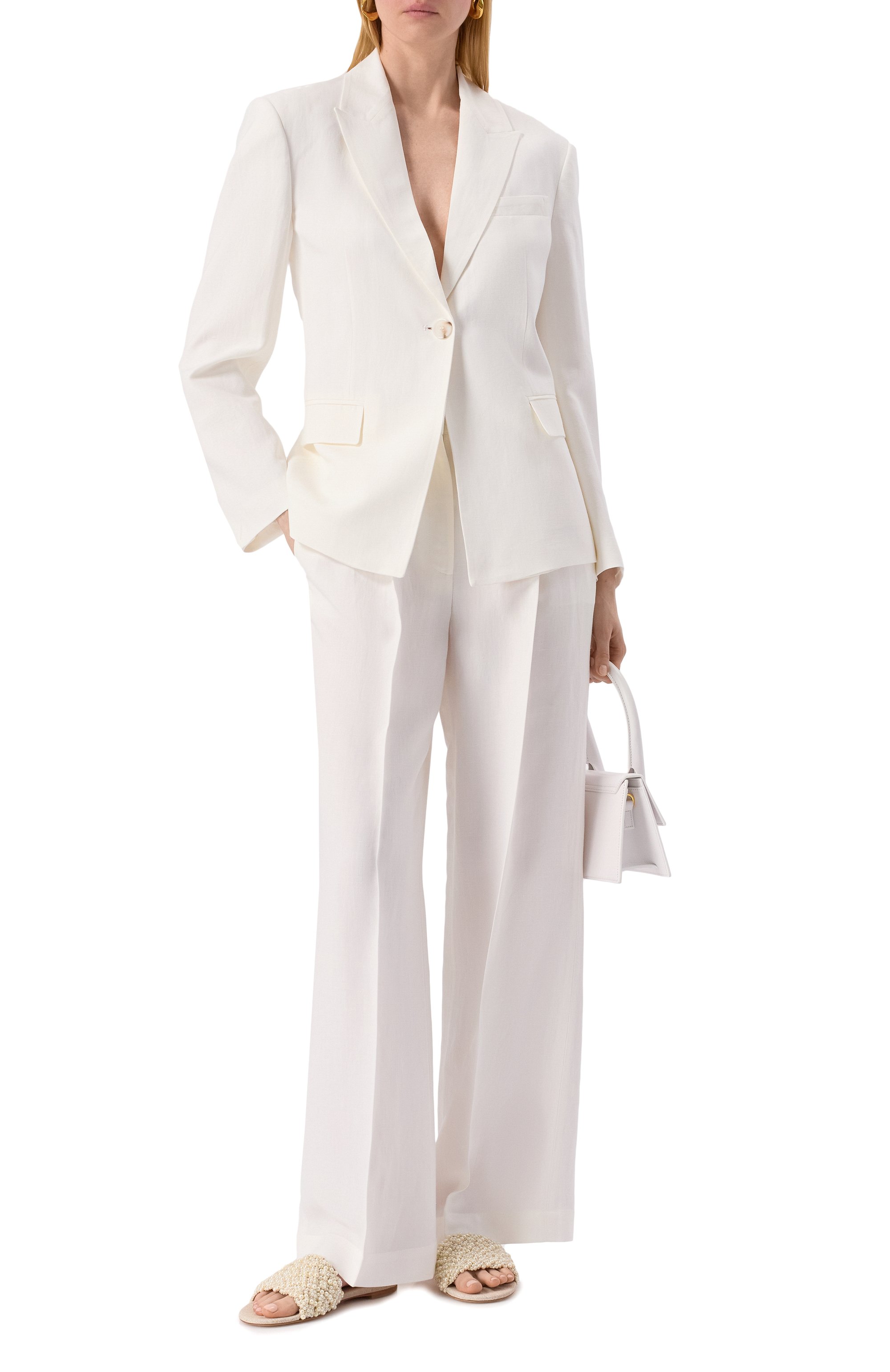 Брюки из вискозы и льна PINKO, арт. 104869/A2HA, фото 2