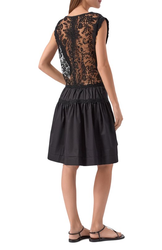 Платье из хлопка и вискозы Maurizio W06030581 Чёрный  W06030581 Фото 3