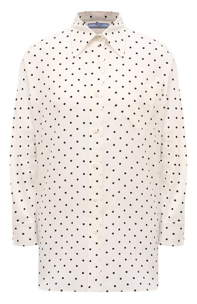 Женская шелковая рубашка PRADA, арт. P477E-1YHP-F0A72-211