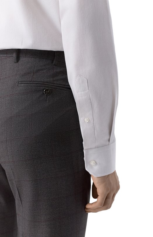 Хлопковая сорочка BOSS 50556514 Бежевый  50556514 Фото 5