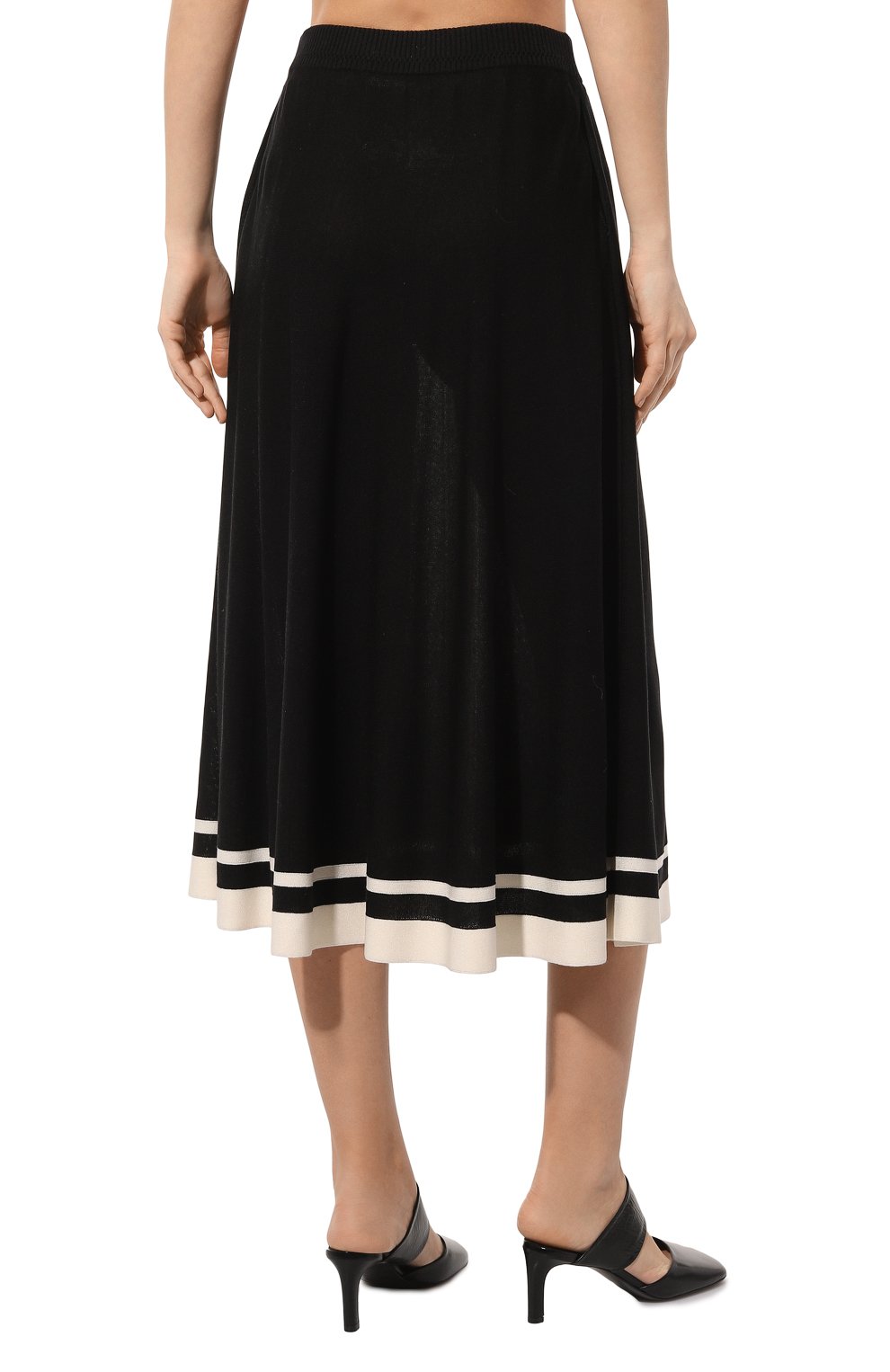 Юбка из шелка и вискозы FREEAGE черного цвета по цене 80080 руб., арт. S24.SK051.6079.900, фото 4 Юбка из шелка и вискозы FREEAGE, арт. S24.SK051.6079.900, фото 4