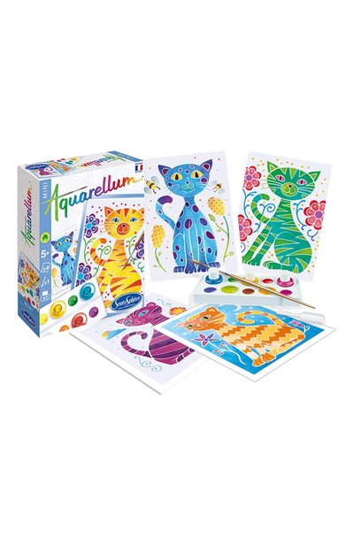 Акварельная мини-раскраска кошки SENTOSPHERE, арт. 6003, фото 1