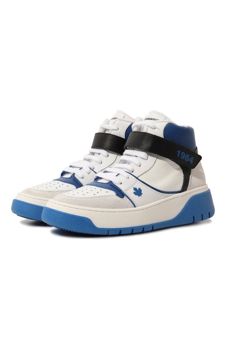 Высокие кеды из кожи DSQUARED2, арт. 75660/36-40, фото 1