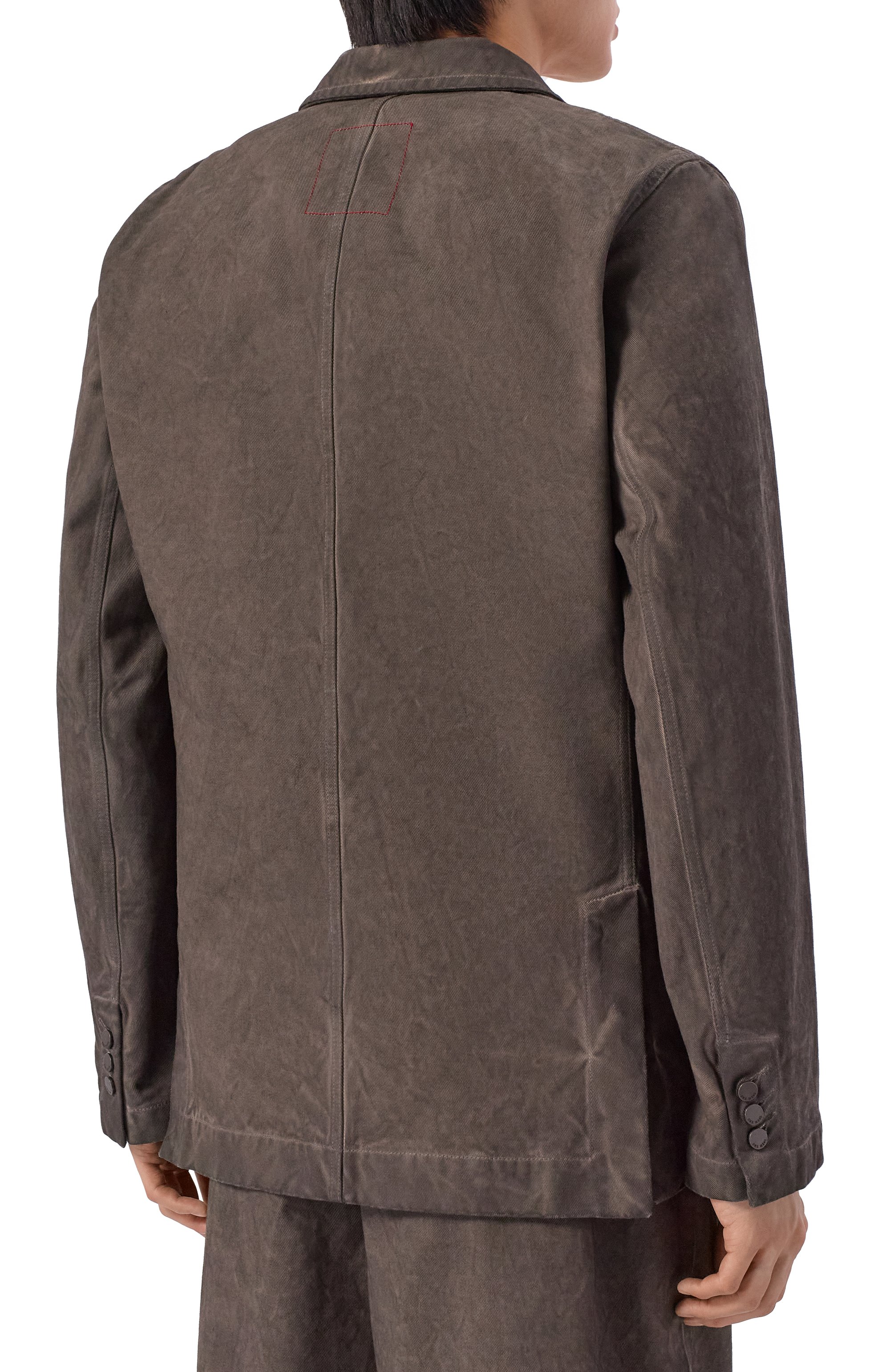 Джинсовая куртка UMA WANG темно-коричневого цвета по цене 98450 руб., арт. UM6532, фото 4 Джинсовая куртка UMA WANG, арт. UM6532, фото 4