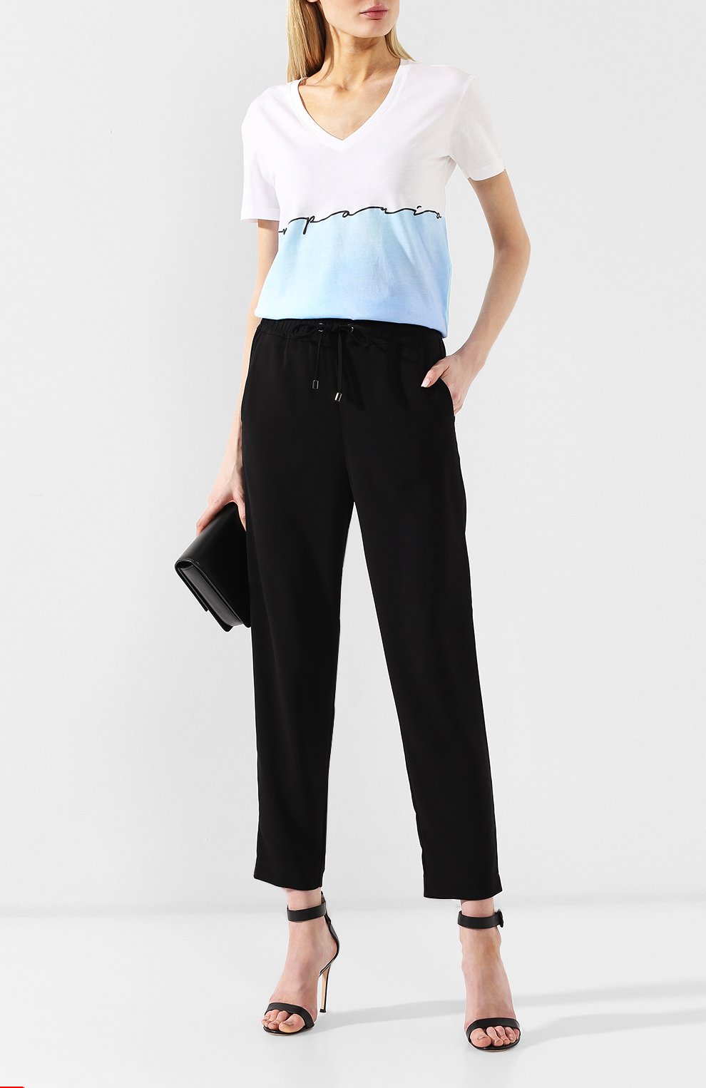 Брюки с поясом на кулиске EMPORIO ARMANI, арт. 3G2P67/2N0QZ, фото 2