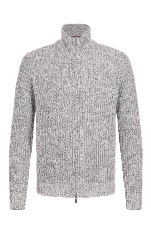 Кардиган из шерсти и шелка Brunello Cucinelli MRI55511 Голубой MRI55511