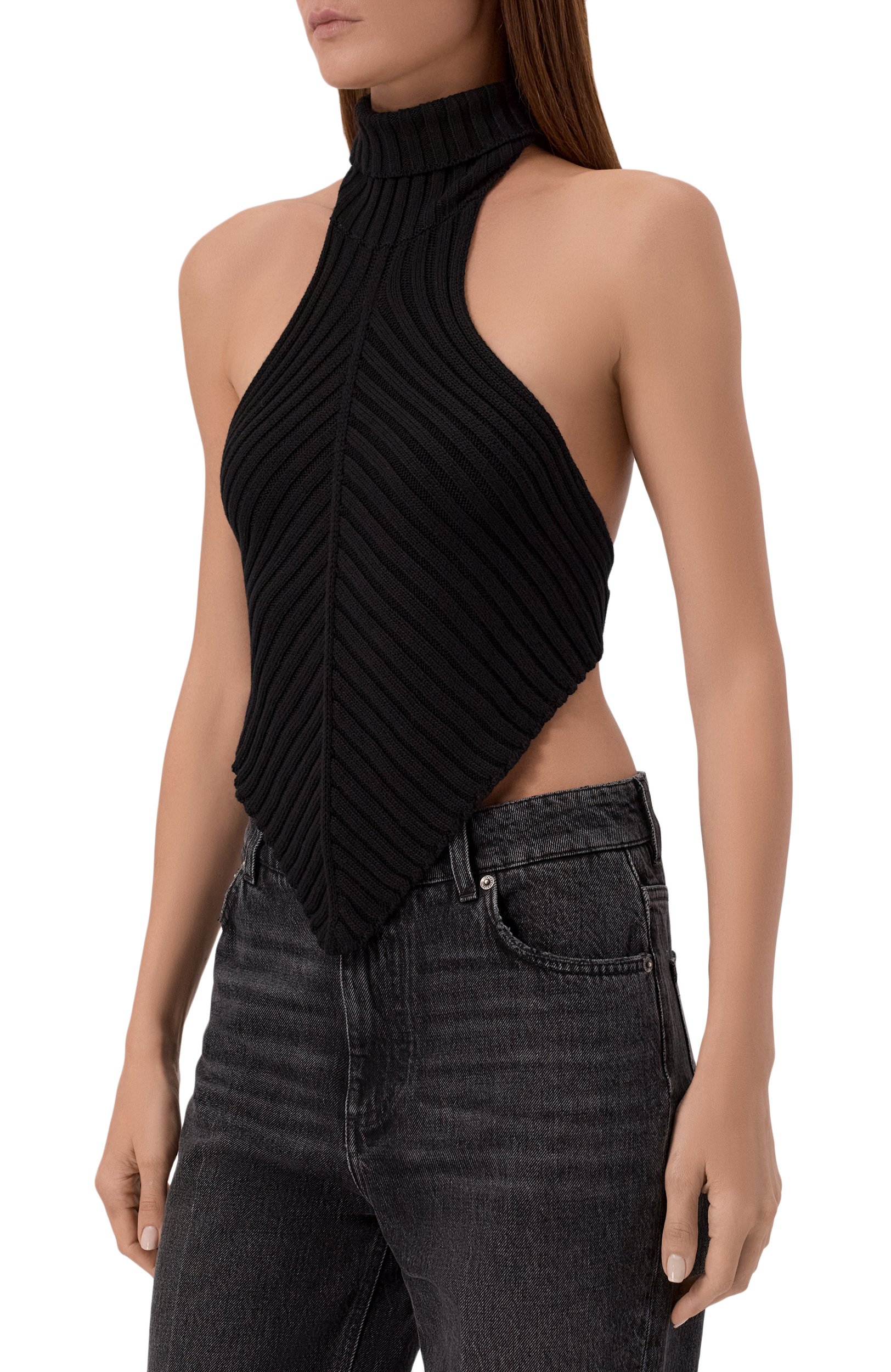 Топ из хлопка и кашемира ANN DEMEULEMEESTER, арт. B0014323/KN085, фото 3