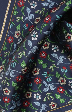 Мужской шелковый платок LANVIN темно-синего цвета, арт. 2830/HANDKERCHIEF | Фото 2 (Материал: Текстиль, Шелк; Нос: Не проставлено)
