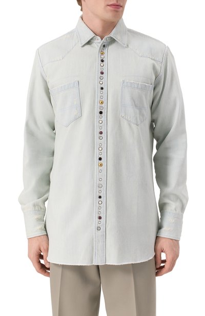 Джинсовая рубашка GOLDEN GOOSE DELUXE BRAND, арт. GMP00487.P000636, фото 3