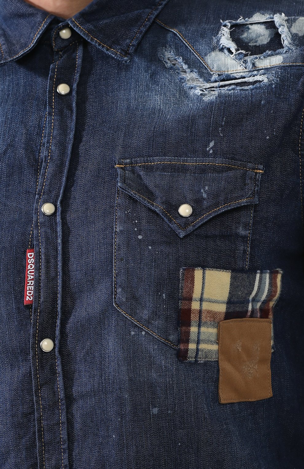 Джинсовая рубашка на кнопках DSQUARED2, арт. S74DM0159/S30341, фото 5