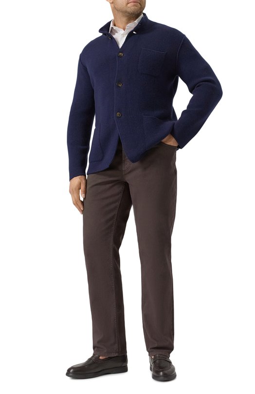 Кашемировый кардиган Kiton UMK064103 Синий  UMK064103 Фото 2