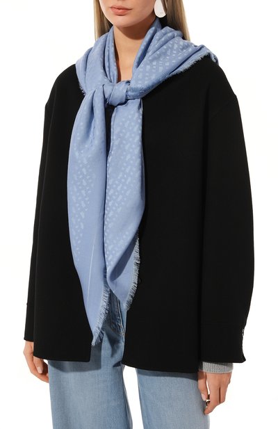 Палантин BOSS голубого цвета по цене 9600 руб., арт. 50491366, фото 2 Палантин BOSS, арт. 50491366, фото 2