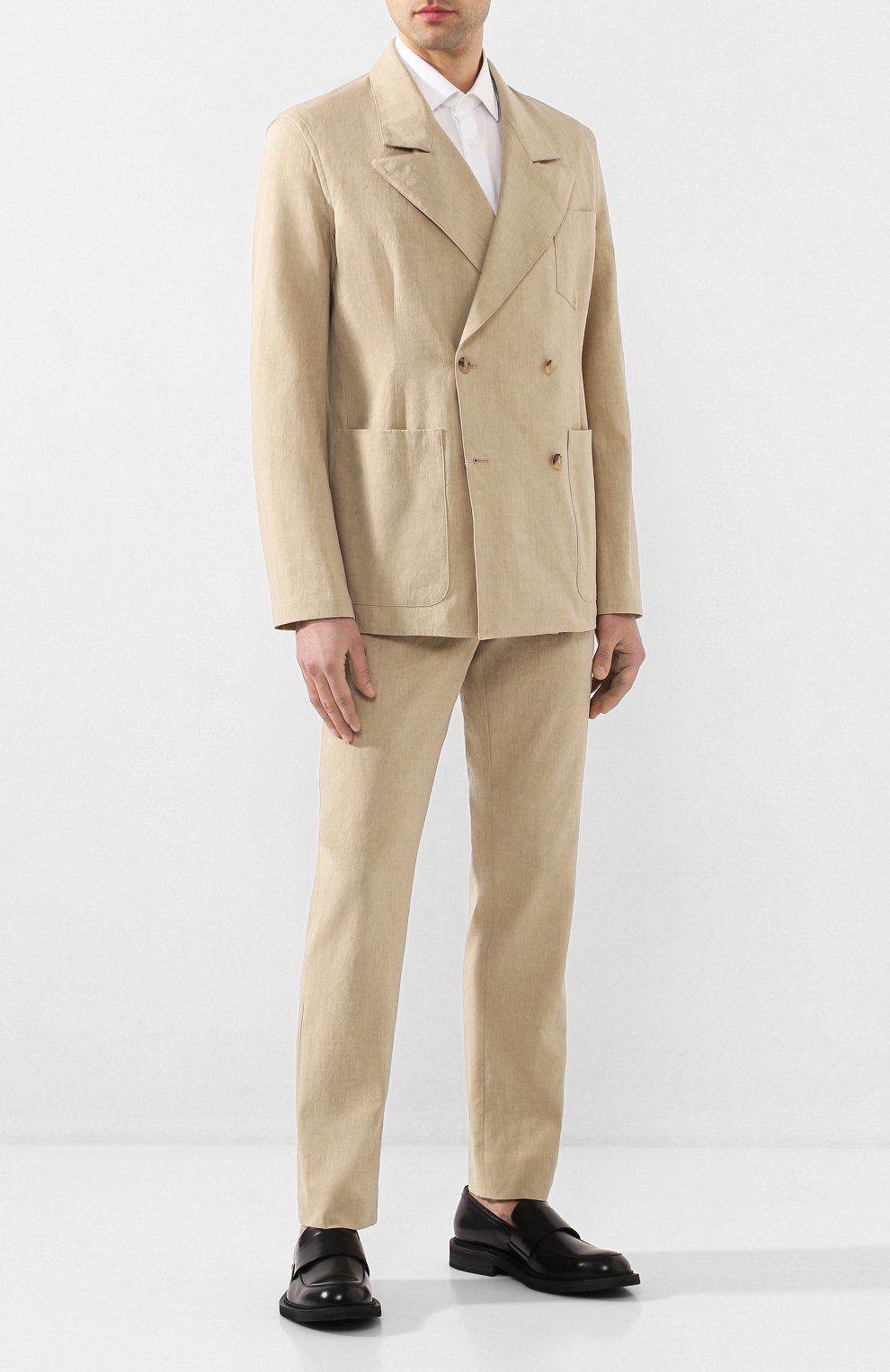 Брюки из смеси льна и хлопка MAISON MARGIELA, арт. S50KA0522/S52642, фото 2