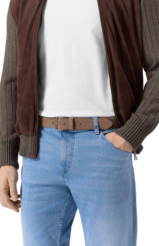 Замшевый ремень BOSS 50558716 Бежевый  50558716 Фото 2