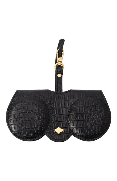 Женского футляр для очков ANY DI, арт. SP101602 CR0C0 BLACK LEATHER