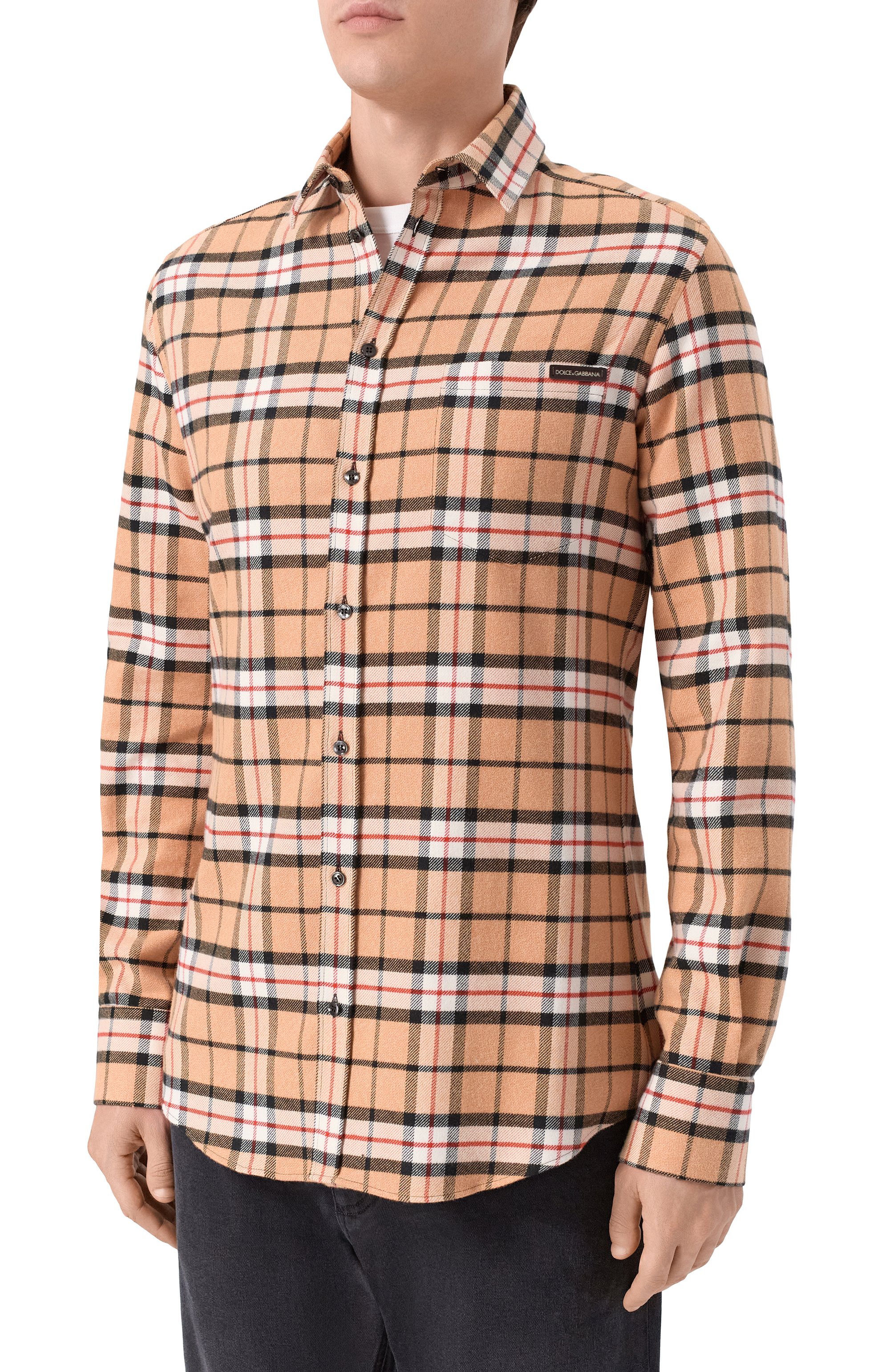 Хлопковая рубашка DOLCE & GABBANA, арт. G5JZ9T/FQ5NC, фото 3