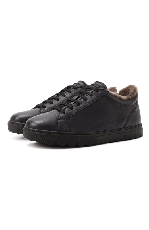 Кожаные кеды Kiton USSA157N0012602/M Синий USSA157N0012602/M