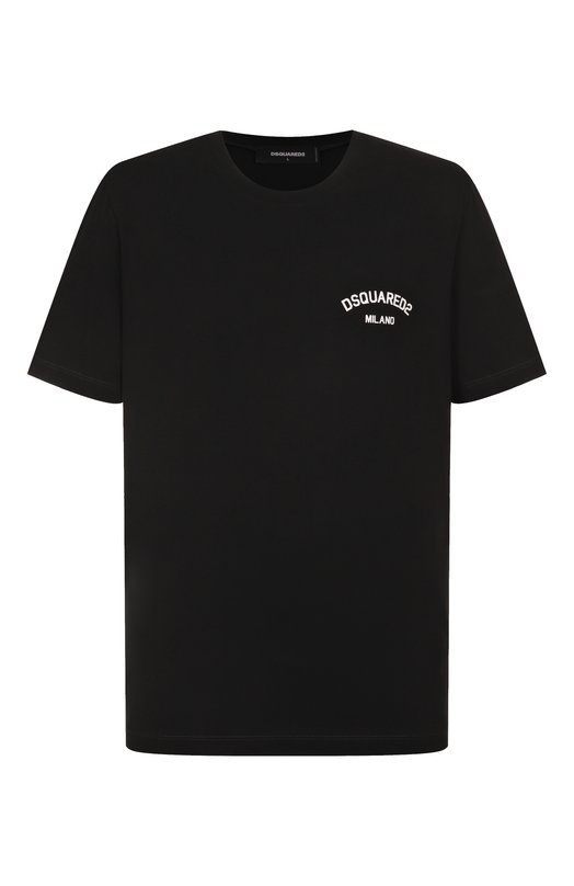 Хлопковая футболка Dsquared2 S74GD1477/D20020 Чёрный S74GD1477/D20020