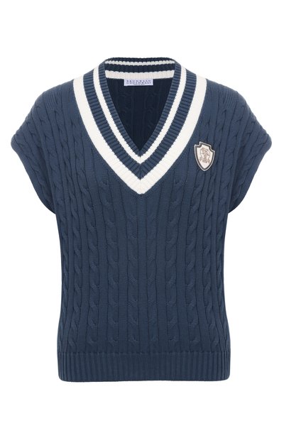 Женский хлопковый жилет BRUNELLO CUCINELLI, арт. M19756522