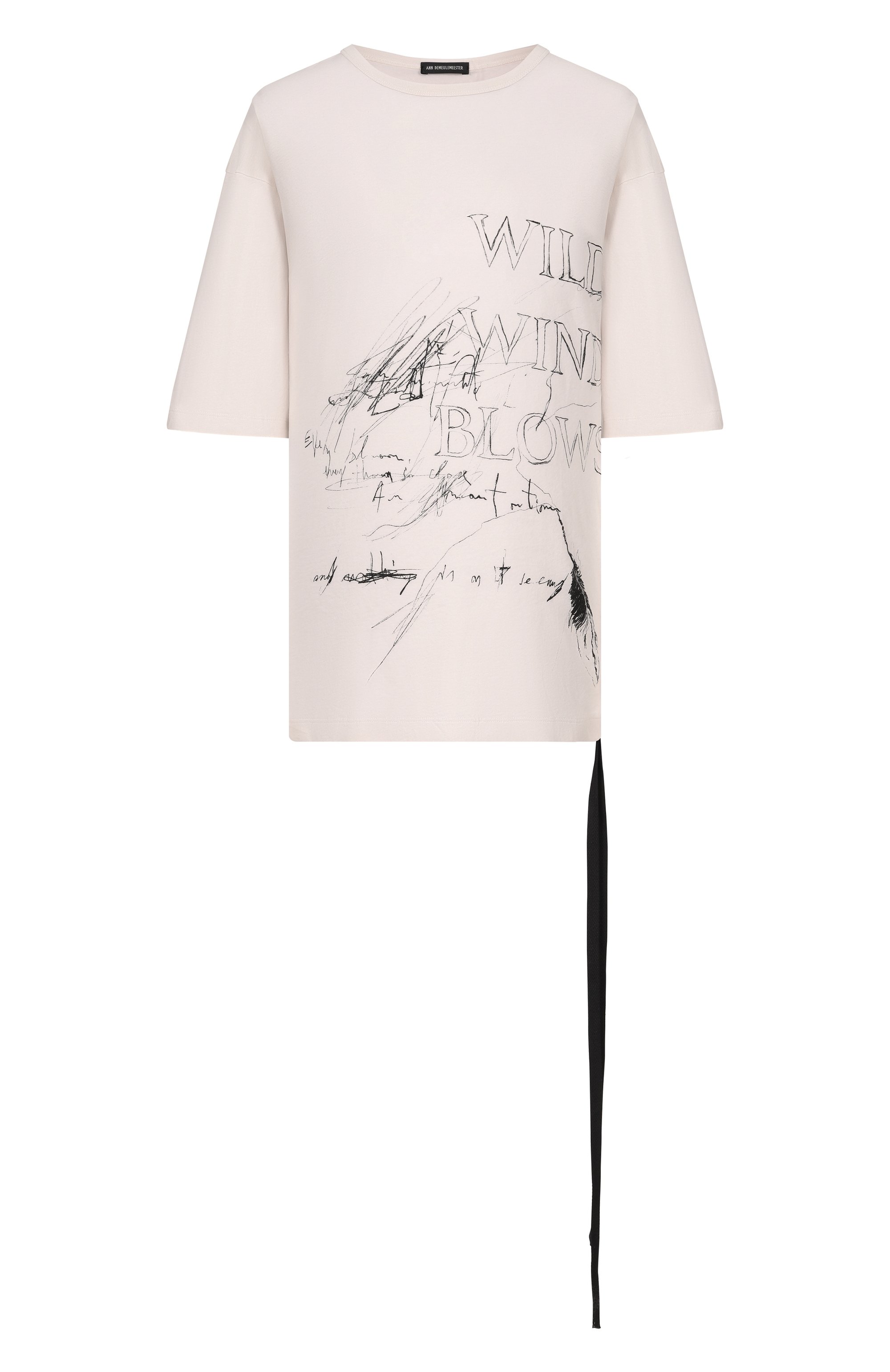 Хлопковая футболка ANN DEMEULEMEESTER, арт. B0013838/FA206, фото 1