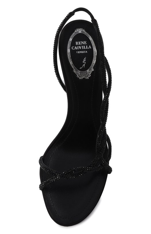 Текстильные босоножки Braid 80 Rene Caovilla C12472-080/R001 Чёрный  C12472-080/R001 Фото 6