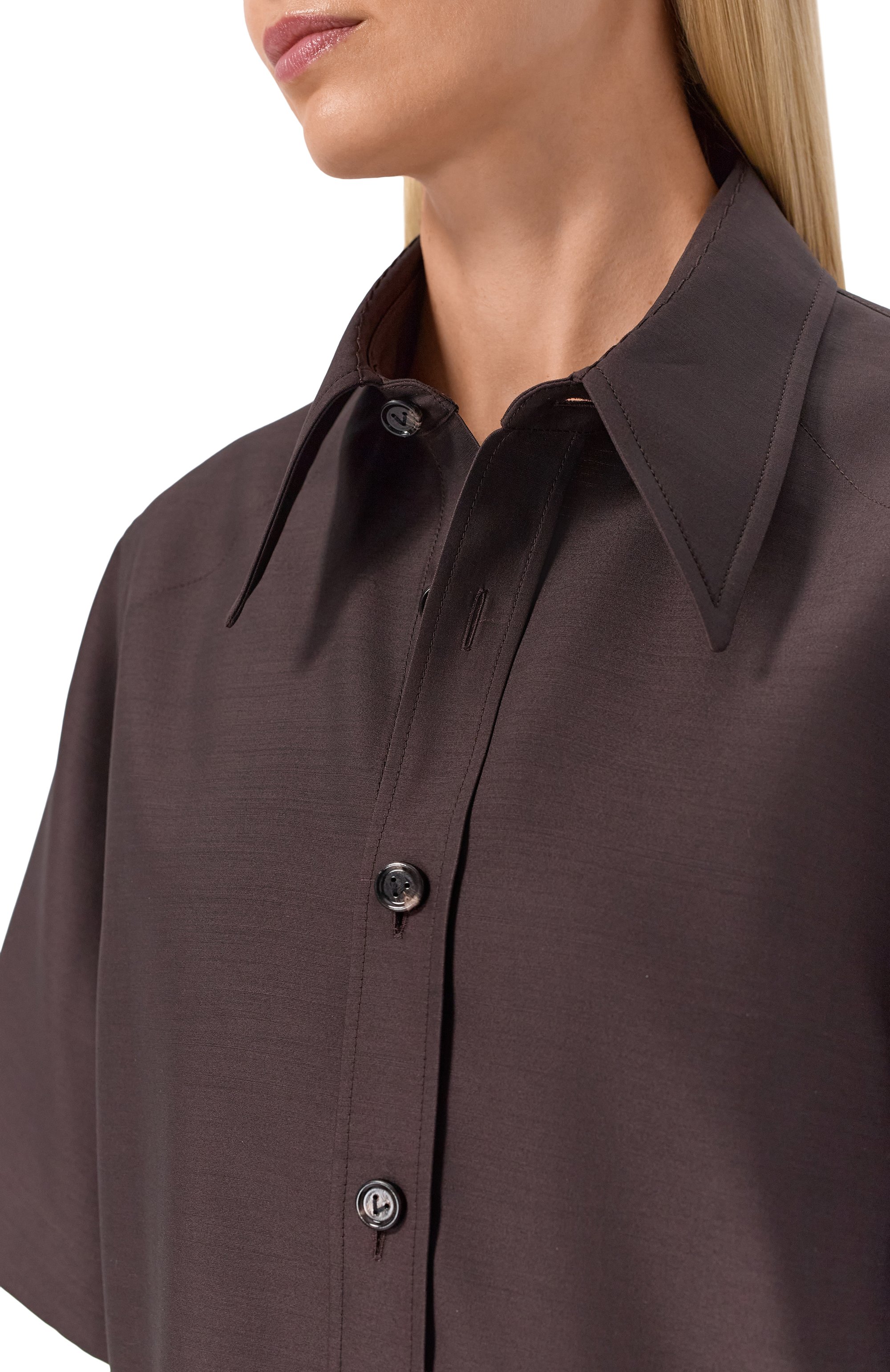 Рубашка из шерсти и шелка BOTTEGA VENETA, арт. 860125/V6D60, фото 5