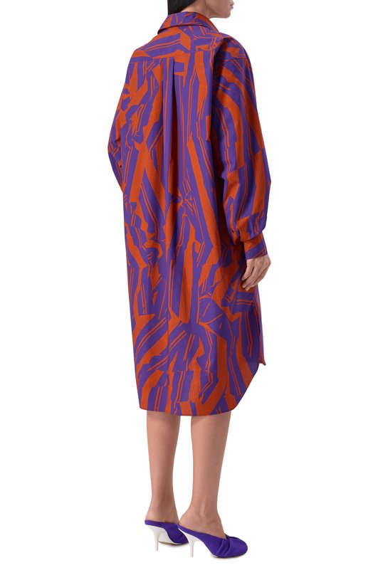Хлопковое платье Dries Van Noten 131031/3003 Разноцветный  131031/3003 Фото 3