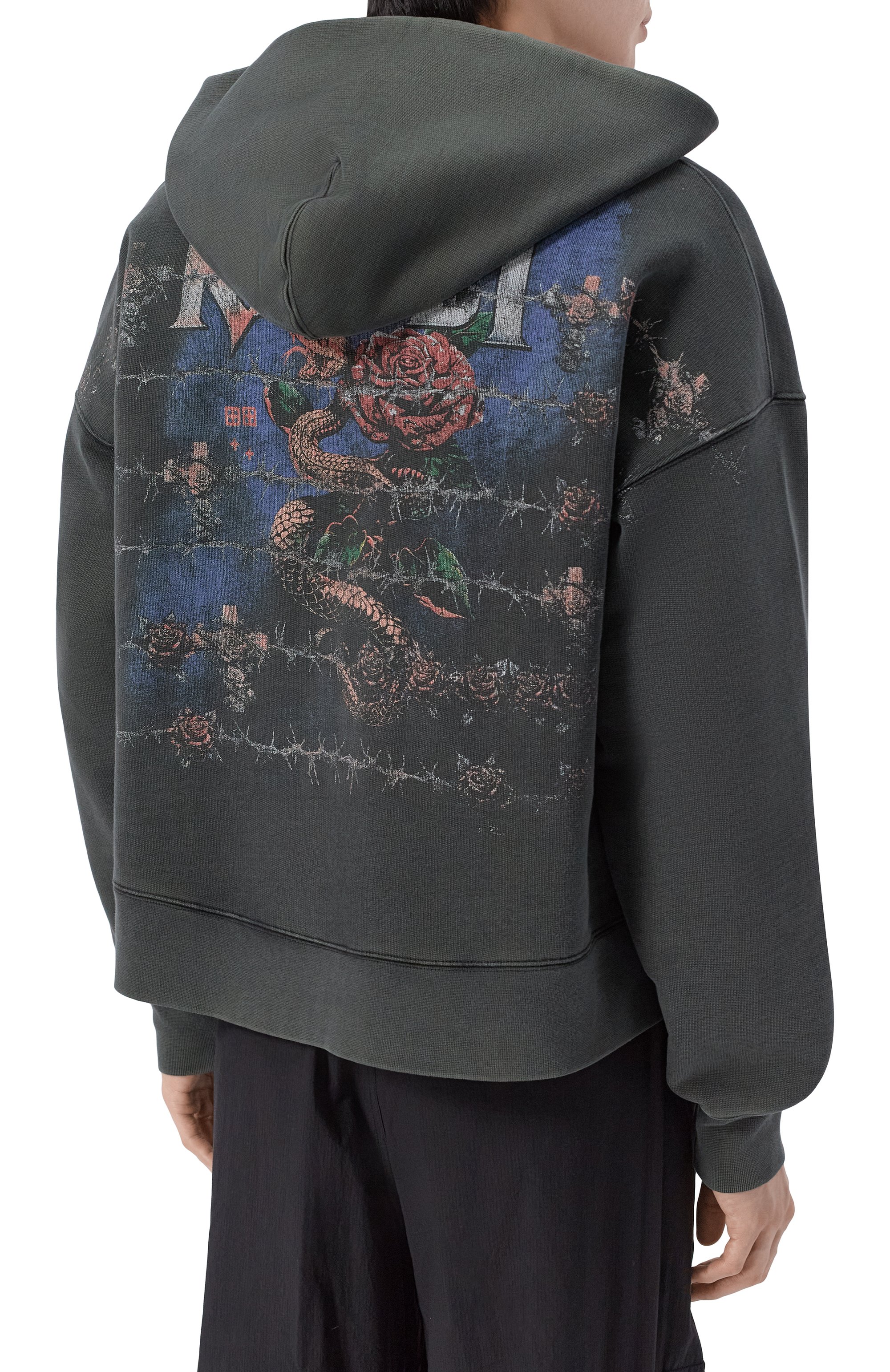 Хлопковая толстовка KSUBI темно-серого цвета по цене 35650 руб., арт. MPS26FL012, фото 4 Хлопковая толстовка KSUBI, арт. MPS26FL012, фото 4