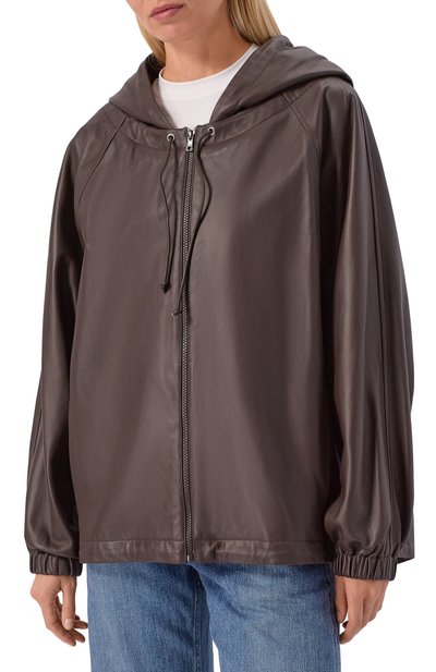 Кожаная куртка ARMARIUM коричневого цвета по цене 376000 руб., арт. ARMFWJ018/LE06, фото 3 Кожаная куртка ARMARIUM, арт. ARMFWJ018/LE06, фото 3