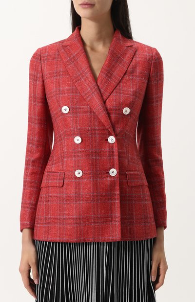 Двубортный жакет в клетку KITON, арт. D36510K06P38, фото 3