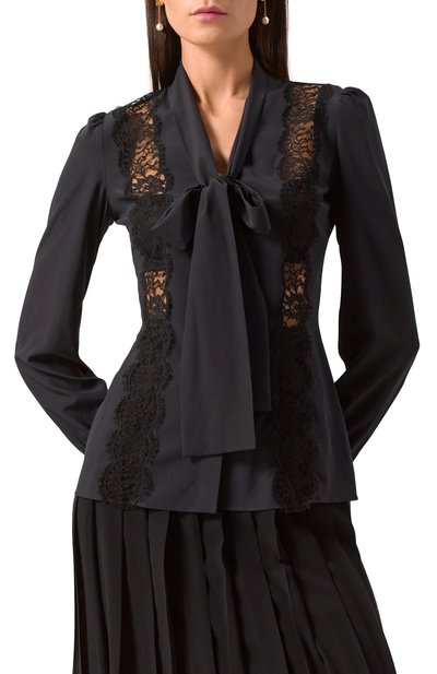 Блузка из шелка и хлопка DOLCE & GABBANA, арт. F5R31T/FUABS, фото 3