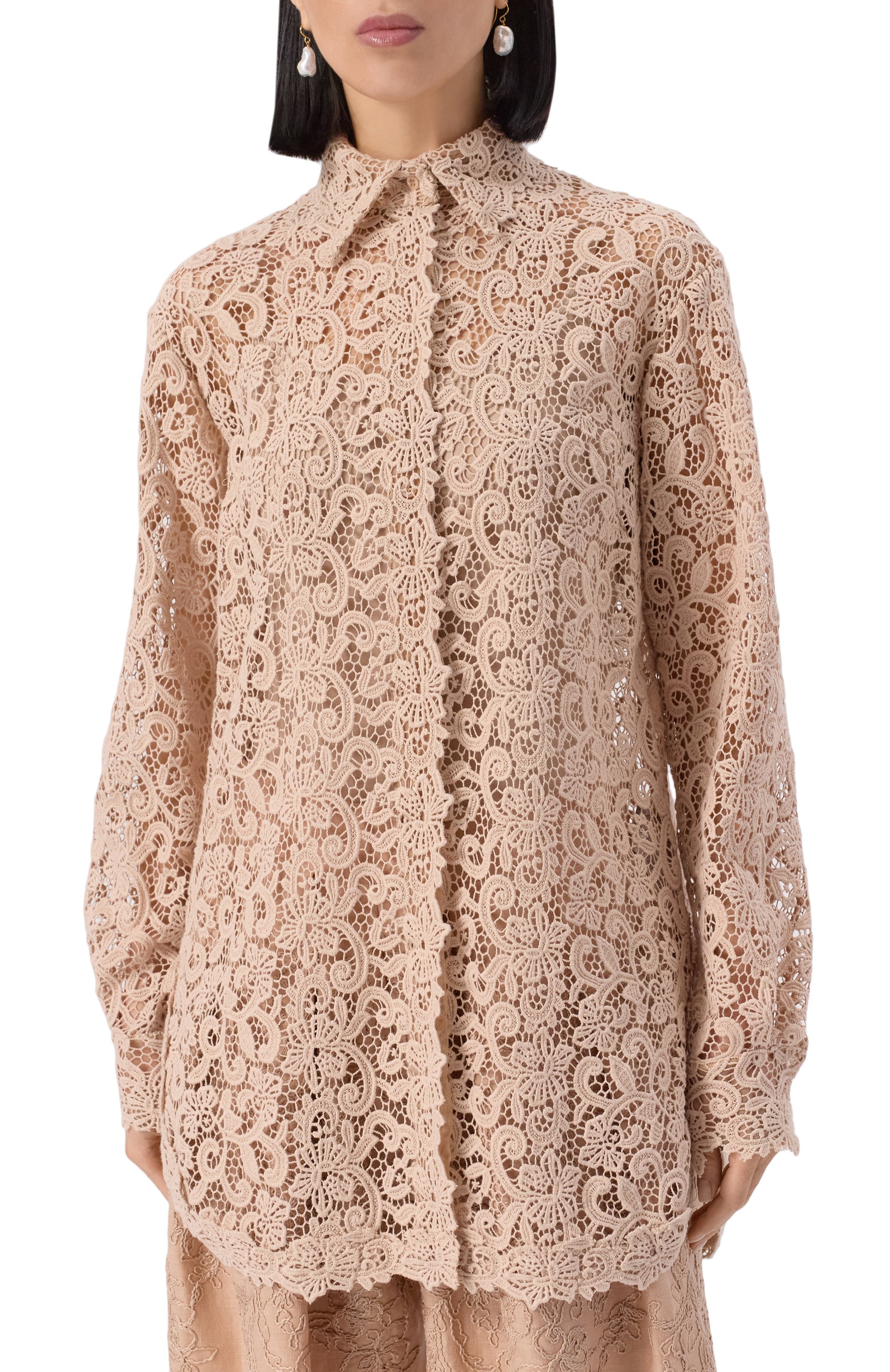 Хлопковая блузка ERMANNO SCERVINO, арт. D464K616HGJ, фото 3