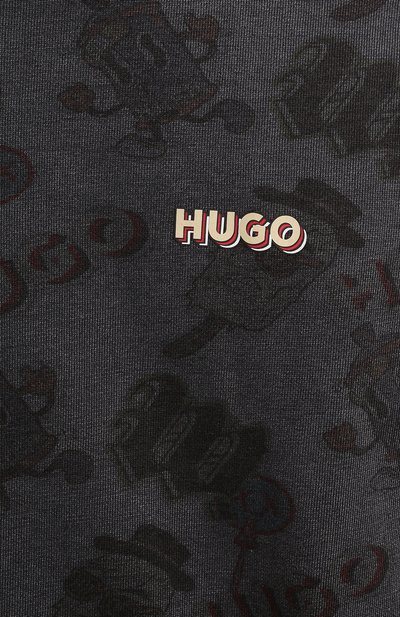 Хлопковый свитшот HUGO темно-серого цвета по цене 13250 руб., арт. G00165, фото 3 Хлопковый свитшот HUGO, арт. G00165, фото 3