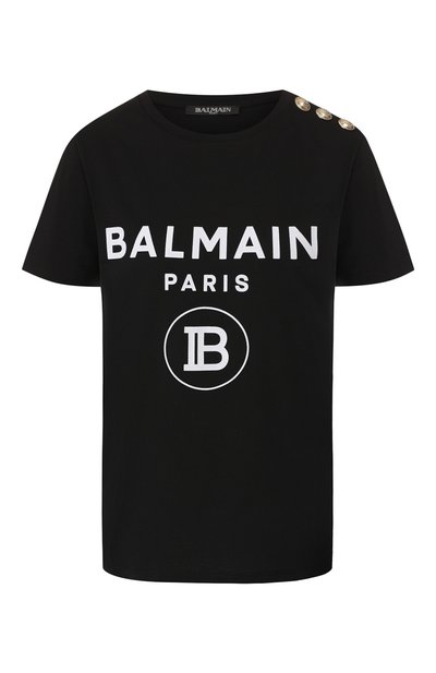 Женская хлопковая футболка BALMAIN, арт. SF11364/I193