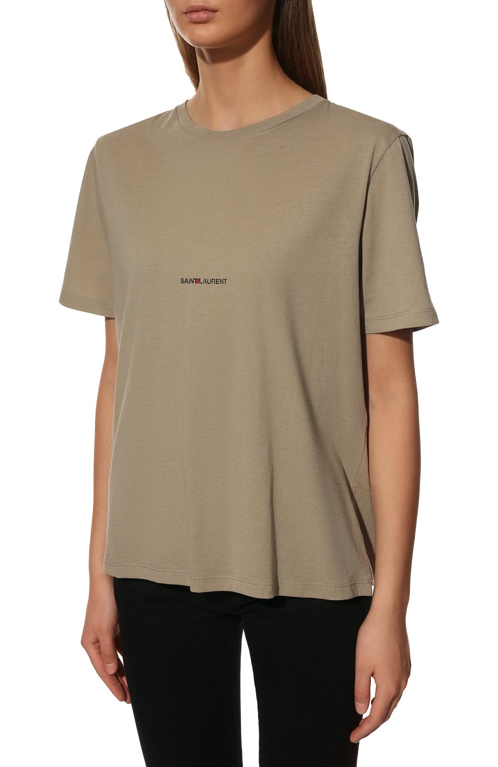 Хлопковая футболка SAINT LAURENT, арт. 647994/YBYL2, фото 3