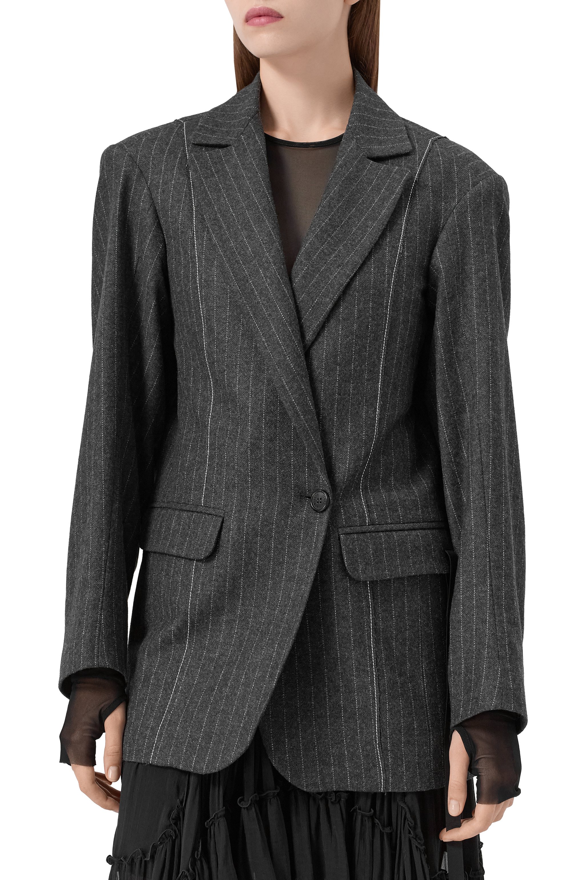 Жакет из шерсти и хлопка ISABEL BENENATO темно-серого цвета по цене 149000 руб., арт. DW410F25, фото 3 Жакет из шерсти и хлопка ISABEL BENENATO, арт. DW410F25, фото 3