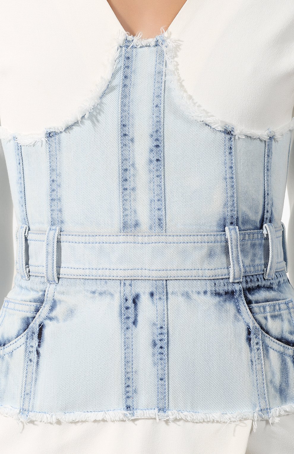 Платье BALMAIN голубого цвета по цене 226500 руб., арт. TF16253/D016, фото 5 Платье BALMAIN, арт. TF16253/D016, фото 5