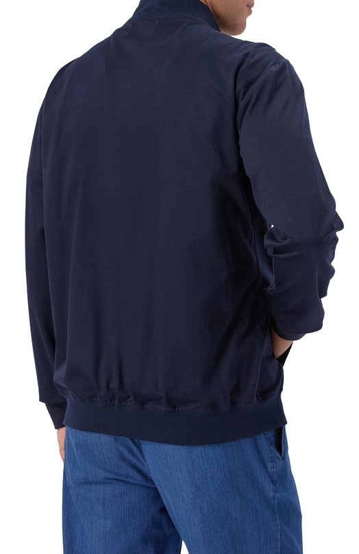 Хлопковый кардиган Kiton UMC032K06R4911_5XL-8XL Синий  UMC032K06R4911_5XL-8XL Фото 4