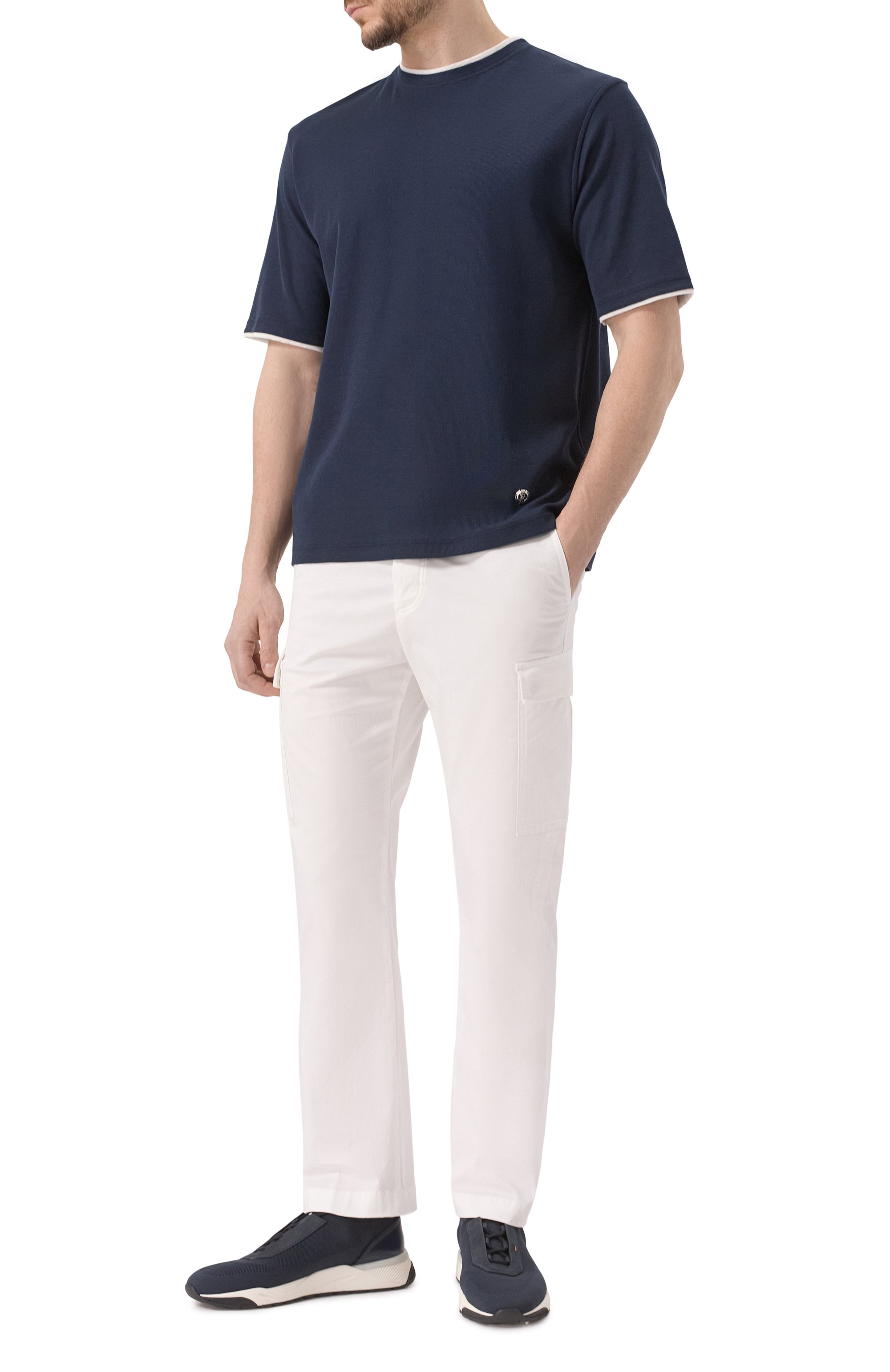 Хлопковые брюки-карго JACOB COHEN белого цвета по цене 77650 руб., арт. 25E P/JUM_PT029 001 S4276 RW, фото 2 Хлопковые брюки-карго JACOB COHEN, арт. 25E P/JUM_PT029 001 S4276 RW, фото 2