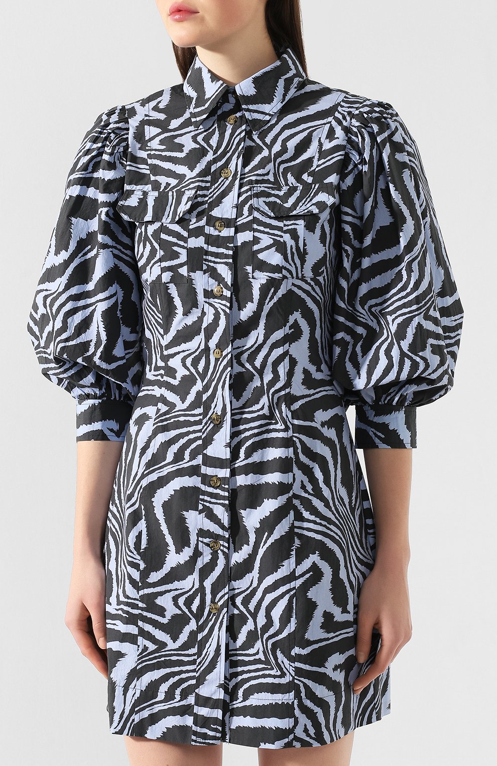 Хлопковое платье GANNI, арт. F4329, фото 3