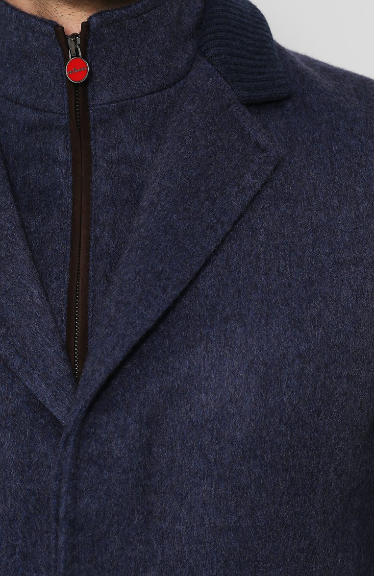 Мужская кашемировая куртка с подстежкой KITON синего цвета, арт. UW0414V03R71 | Фото 5 (Материал внешний: Шерсть, Кашемир; Длина (верхняя одежда): Короткие; Рукава: Длинные; Мужское Кросс-КТ: Верхняя одежда, шерсть и кашемир; Кросс-КТ: Куртка, Утепленные; Ювелирные украшения: Назначено; Стили: Кэжуэл)
