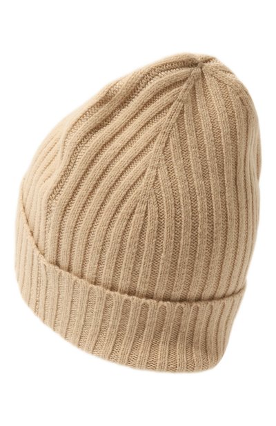 Кашемировая шапка ALLUDE бежевого цвета по цене 14300 руб., арт. 235/11430, фото 3 Кашемировая шапка ALLUDE, арт. 235/11430, фото 3