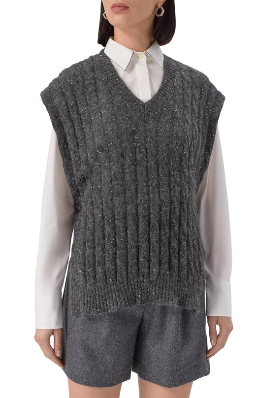 Жилет Brunello Cucinelli MPG731312P Серый  MPG731312P Фото 3