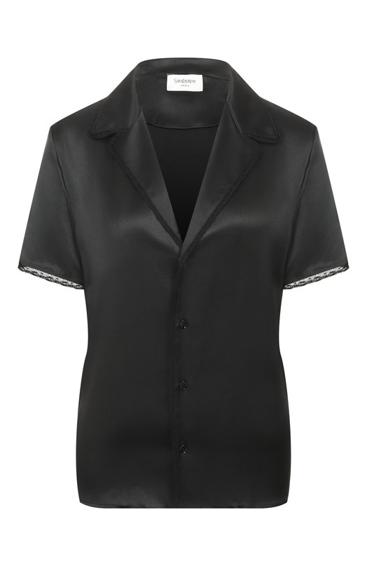 Шелковая блузка Saint Laurent 861081/Y7G27 Чёрный 861081/Y7G27