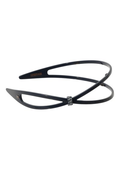 Ободок для волос ALEXANDRE DE PARIS черного цвета по цене 16400 руб., арт. AHB-14973-04 M, фото 3 Ободок для волос ALEXANDRE DE PARIS, арт. AHB-14973-04 M, фото 3
